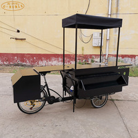 Chariot à café portable avec table pliante, kiosque à café mobile pour les activités commerciales en plein air