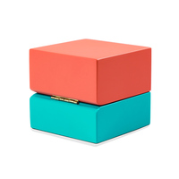 Boîte à bijoux d'emballage de bague en bois personnalisée en forme de bois simple grand mini cadeau en papier rouge en bois avec boîte extérieure