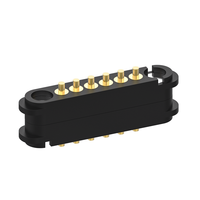 Connecteur magnétique à ressort en cuivre, personnalisé, plaqué or, mâle-femelle, 6 broches, pour assemblage de charge