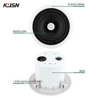 Tweeter coaxial 8 Ohm 8 pouces conception musique Hi-Fi dans le haut-parleur de plafond haut-parleur son parfait système Pa avec puissance réglable