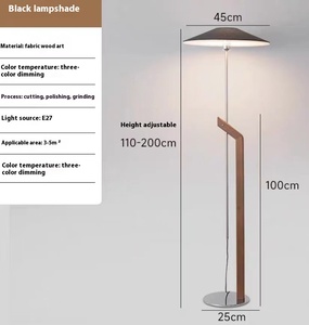 Nordico medio stile antico verticale <span class=keywords><strong>per</strong></span> la decorazione della camera da letto tessuto E27 stile giapponese appeso ombrello divano soggiorno lampada da terra - Product Image 6