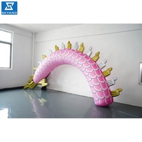Répliques de dragons gonflables publicitaires personnalisées, dragon géant rose à assembler, dragon en spirale gonflable long pour les événements