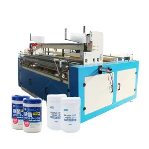 Spunlace Non-woven Fabric Canister Wet Wipes Machine Roll Slitting Cutting Rewinding Machine