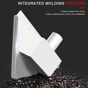 Desagüe de suelo triangular de acero inoxidable SUS304 antiolor moderno, desagüe de esquina de <span class=keywords><strong>ducha</strong></span> triangular con sifón para baños - Product Image 4