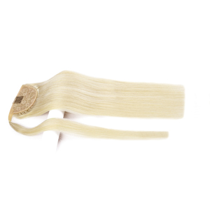 Factory Price 100% Virgin Human Hair Wrap Around Ponytail Extensions <b>Magic</b> Tape Straight Body Wave Straight Ponytail Extension - Product Image 1
