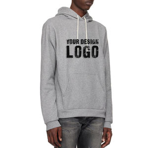 Sweat à capuche pour homme en molleton 100% coton de haute qualité, ample, sport, impression personnalisée, broderie de logo, sweat à capuche surdimensionné pour homme - Product Image 2