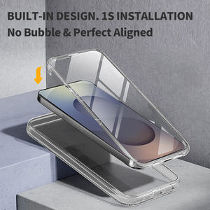 360 couverture de téléphone transparente de <span class=keywords><strong>Protection</strong></span> complète pour <span class=keywords><strong>Samsung</strong></span> <span class=keywords><strong>galaxy</strong></span> S25 Ultra S24 Plus coque de téléphone anti-chute transparente - Product Image 2