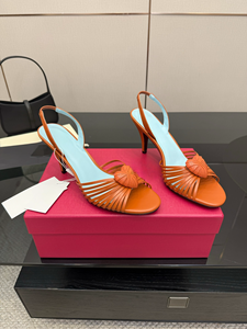 Sandalias Retro de Tacón Alto de Cuero, Sandalias de Verano Transpirables con Tira Delgada para Mujer, Sandalias Formales - Product Image 2