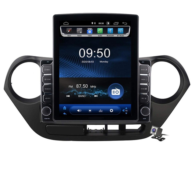 9.7 Inch Android Car Radio for Hyundai Grand I10 2013-2016 Vertical Touch Screen Carplay Stereo Video Gps Player with BT FM WFI