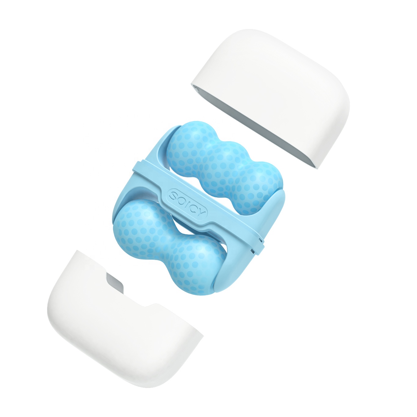 Soicy S30 с двойной головкой для льда, W-образный + V-образный массажный ролик для лечения льда, для лица, морщин, тонких линий