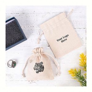 Pochette carrée en coton sergé épais avec couleurs mélangées, logo personnalisé imprimé, sac d'emballage personnalisé pour une utilisation promotionnelle - Product Image 5
