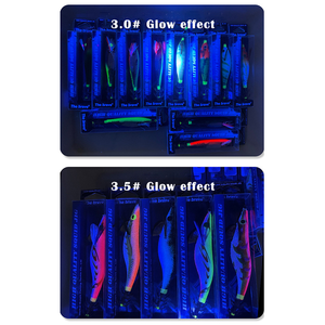 Nuevo señuelo de pesca <span class=keywords><strong>DTD</strong></span> Egi para calamar, pulpo y camarón de madera, luminoso - Product Image 2