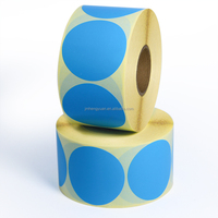 Autocollant Imprimé Bleu Couleur Rond 50x50mm 500pcs Etiquette Rouleau Autocollants Transfert Thermique 50x50 Merci Cercle Autocollant Rond