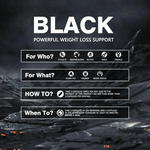 OEM ODM capsule <span class=keywords><strong>per</strong></span> la perdita di peso nero potenti bruciagrassi controlla l'appetito e le voglie <span class=keywords><strong>per</strong></span> tutto il giorno l'energia migliora l'umore - Product Image 3
