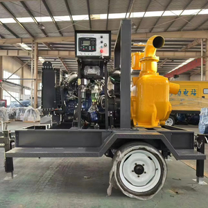 Pompe à boues mobile grande capacité (montée sur remorque) alimentée par la marque Dechuan, en acier au carbone, garantie 1 an, tout inclus - Product Image 2