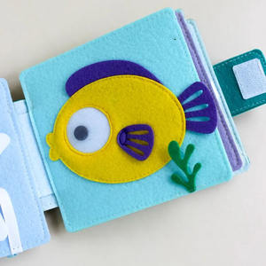 Libro Sensorial <span class=keywords><strong>de</strong></span> Fieltro Ecológico <span class=keywords><strong>para</strong></span> Bebés y Niños Pequeños, Juguete Educativo, Libro <span class=keywords><strong>de</strong></span> Actividades, Arte y Creatividad, Juguete <span class=keywords><strong>de</strong></span> Viaje <span class=keywords><strong>para</strong></span> Niños - Product Image 5