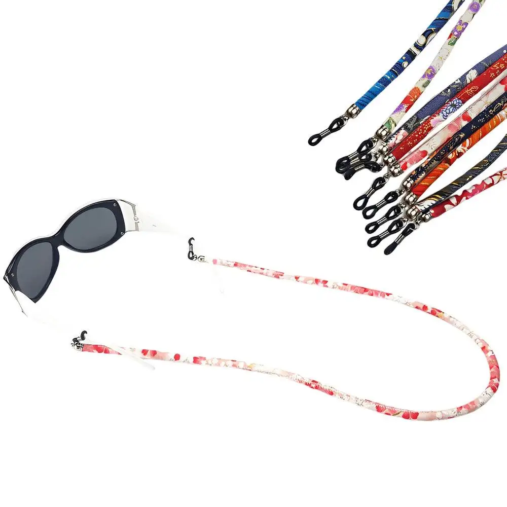 Kaymaz çok renkli el yapımı saf pamuk ayarlanabilir spor güneş gözlüğü bağı tutucu gözlük kablosu