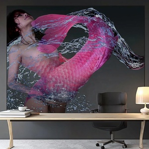 Arte de pared decorativo para el hogar moderno, pizarra de cristal, pintura al óleo Digital en caja de luz, caja de sombra enmarcada, pintura de desnudo Oriental - Product Image 2