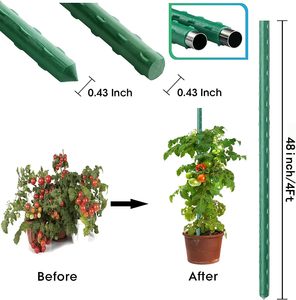 Supporti da Giardino in Acciaio e Plastica, Robusti Pali per <span class=keywords><strong>Piante</strong></span> di Pomodori e Ortaggi - Product Image 2