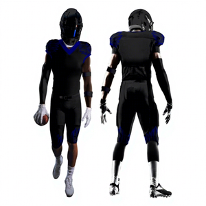 Uniforme de football américain pour adultes - Couleurs et logo personnalisables, haute qualité, tissu en maille 100% polyester, évacuation de l'humidité - Product Image 1