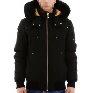 Chaqueta de Plumón de Invierno para Hombre de Alta Calidad, con Capucha y Ribete de Piel de Zorro Canadiense, Estilo Bomber, Gran Venta 2026 - Product Image 5