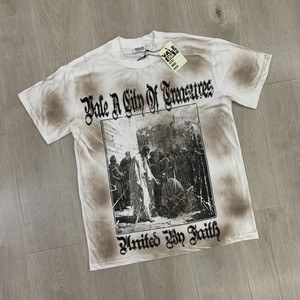 Camiseta de Manga Corta Holgada 100% Algodón Estilo Hip Hop Europeo Americano para Hombre Vale Sports Valley Dreams con Estampado Desgastado - Product Image 3