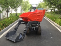 Mini-dumper automoteur sur chenilles en caoutchouc pour travaux de construction