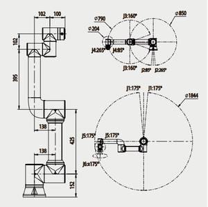 Système de manutention robotisée Borunte FR5 avec moteur et boîte de vitesses certifié CE 0,5 kW 220V Garantie 1 an - Product Image 6
