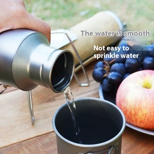 Bollitore monostrato in titanio puro, tazza da ciclismo in lega di titanio di grande capacità, campeggio portatile e marcia per sport all'aria aperta - Product Image 3