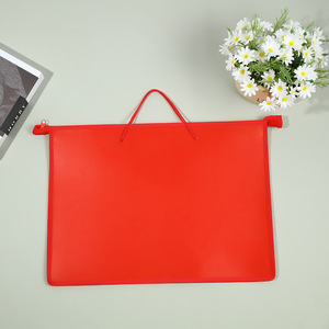 Organizador de viaje, libro, bolsa de almacenamiento de cuero portátil de gran capacidad, diseño Simple para papeles de prueba, libros de información de exposición - Product Image 3