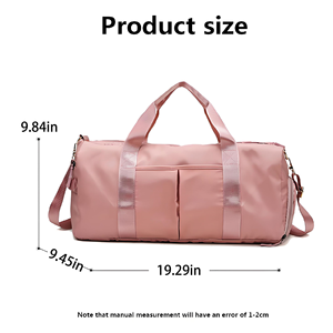 Sac de sport multifonctionnel pour femme avec compartiment à chaussures séparé pour articles mouillés et secs, idéal pour le sport et les voyages - Product Image 3