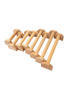 CZFIT Barras de Flexiones Ajustables y Plegables de Madera de Haya 25-50cm, Soportes Antideslizantes para Paralelas y Dips - Product Image 5