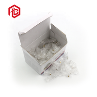Connecteur de câble Ethernet RJ45 blindé à passage direct, haute performance, CAT5 UTP, fiche modulaire de type Ez, Cat5e, Cat6, 8p8c