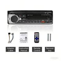 Pemutar MP3 Mobil Universal 12V 24V 1 Din Radio FM Dual USB TF Audio Hi-Fi dengan Remote Control Autoradio