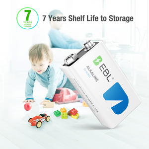 Pilas EBL de 9 Voltios, Paquete de 2, en Blíster, Alcalinas, Ultra Duraderas, con 7 Años de Vida Útil - Product Image 3