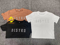 T-shirts graphiques en coton uni pour femme, style Y2K, été 2025, avec logo personnalisé, crop top, baby tee