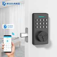 Serrure de porte intelligente Rixiang MS01 TTLOCK, contrôle par application IP, prise en charge du SDK Cloud, en alliage d'aluminium, déverrouillage par mot de passe/clé/application, pour portes en bois