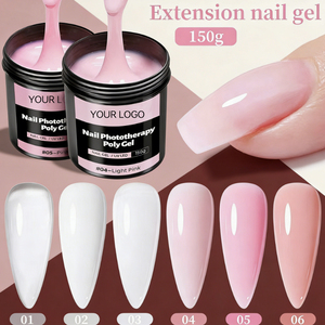 เจลต่อเล็บแบบฝรั่งเศส 150 มล. สีขาวนม ชมพูนู้ด เจลยูวีสำหรับต่อเล็บ แห้งเร็ว ปรับระดับได้เอง เจลต่อเล็บมืออาชีพ - Product Image 2