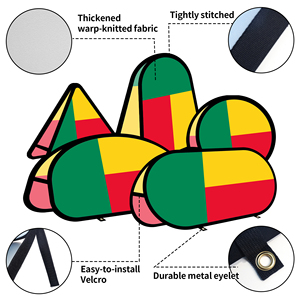 Bannière ovale pop-up en tissu tricoté warp-knit pour la promotion publicitaire en extérieur, tente extérieure - Product Image 3