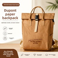Sac à dos d'affaires personnalisé en papier DuPont, cadeau d'entreprise, sac à dos imperméable de grande capacité pour ordinateur portable avec doublure en toile