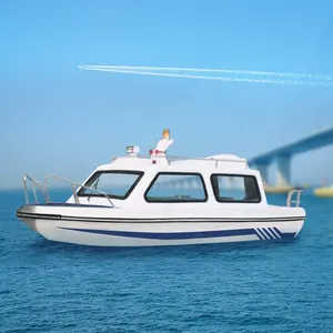 ヨットグラスファイバー高級20フィート/5.9mスピードボートフル電気ボート8人用ウォーターボートは世界中で売れています