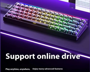 Teclado mecánico con cable Aula HERO68 HE para juegos de PC, retroiluminación RGB, tipo C, para computadora de escritorio y portátil, intercambiable en caliente, anti-ghosting, programable - Product Image 4