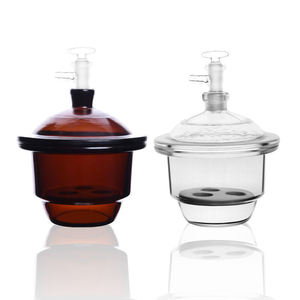 Clear Amber High Borosilicate <b>Glass</b> Drying <b>Dish</b> <b>With</b> Vacuum <b>Lid</b> Desiccator For Laboratory Use - Product Image 3