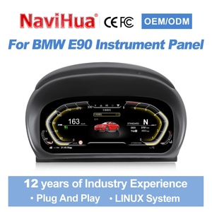 Tableau de bord LCD NaviHua 10 pouces pour BMW Série 3 E90 E91 E92 2005-2012, système Linux, tableau de bord numérique pour voiture - Product Image 1