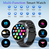 Montre connectée SENBONO V19 pour homme, écran HD de 1,39 pouce, appels Bluetooth, IP68, surveillance de la fréquence cardiaque, tracker de fitness unisexe, montre connectée sportive
