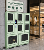 Casier de rangement intelligent pour animaux de compagnie 2026 avec serrure électronique, surveillance vidéo 24h/24 et 7j/7, 8 portes, étanche et ventilé pour parcs et lieux publics