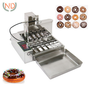 Mesin Penggorengan Donat Otomatis Komersial 6 Baris, Mesin Penggorengan Pembuat Donat <span class=keywords><strong>Mini</strong></span>