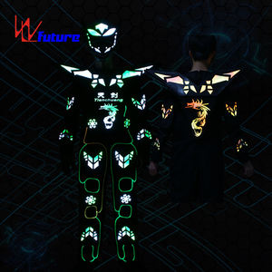 ชุดเต้นรำอัลตร้าแมนสำหรับผู้ใหญ่ใส่ได้ทั้งชายและหญิงหมวกกันน็อค LED แบบอนาคตไฟเบอร์ออปติก - Product Image 3