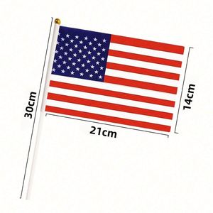 Drapeau israélien à agiter à la main en gros, personnalisé, en nylon, mini drapeau national sur bâton, imprimé en sérigraphie, couleur personnalisée, pour événement promotionnel - Product Image 3