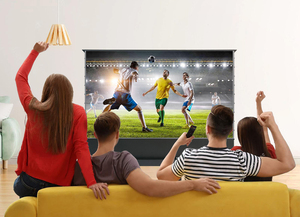 Tương lai vật liệu mới 4K mềm mờ trắng sàn điện tăng Màn hình máy chiếu Rạp hát tại nhà màn hình chiếu cơ giới thông minh - Product Image 4